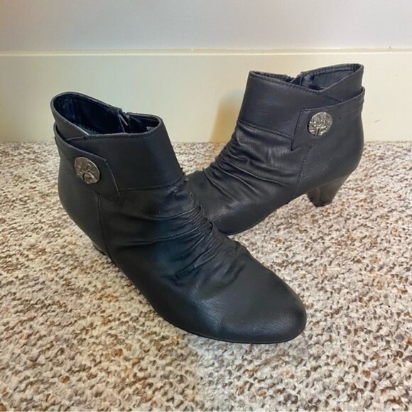 ALBERTO Womens Black Ankle Booties with Inner Zipper 2” heel - Picture 3 of 15